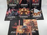 a set of star wars books on a white background