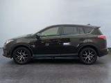 a picture of a black toyota rav parked in a parking lot
