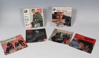 Réunion de 6 vynils 45 tours Vince TAYLOR