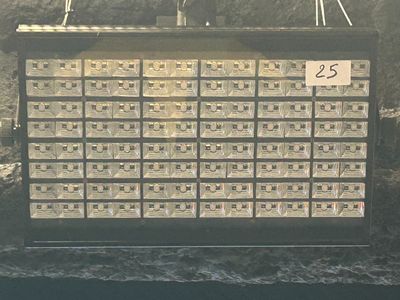 a picture of a clock with a lot of numbers on it