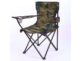 the folding chair has a camo pattern on it