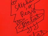a red book with writing on it and a picture of a cross on the cover