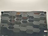 a close up of a laptop with the bottom panel removed