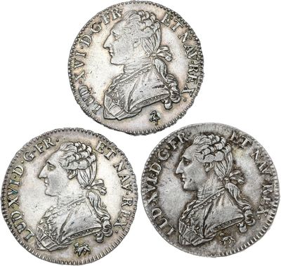 trois pièces d'argent datant du règne du règne du règne du règne du règne du règne du règne du règne du règne du
