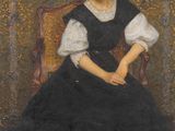 une image d'un tableau représentant une femme assise sur une chaise