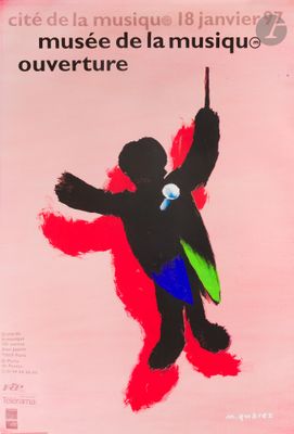 an image of a painting of a man holding a tennis racquet on a pink background