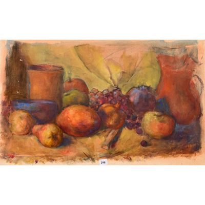 ANONYME XXè. « Nature morte aux fruits ».