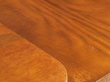 an image of a close up of a wooden table with a white background