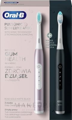 une image représentant une brosse à dents électrique avec un tube de dentifrice en arrière-plan