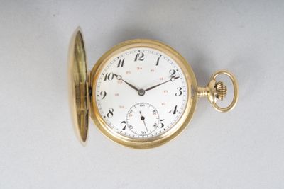 montre de gousset savonnette en or jaune, trotteuse à 6 h, c… - Photo 1