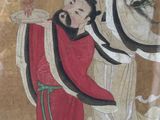 a painting of a man and a woman on a cloud