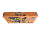 an orange box that has a picture of a cat on it