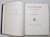 an open book with a handwritten title on the front of it