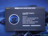 the macos catalina menu on the macos catalina screen