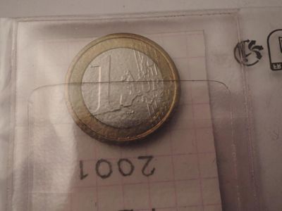 Monnaie France - 1 Euro 2001 - Faux - Rare .