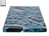 the surface of the surface of the moon is covered in blue water