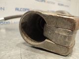 a close up of a piece of metal on a table