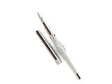 a pen and a ballpoint pen on a white surface