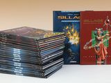 beaucoup de dvd empilés les uns sur les autres