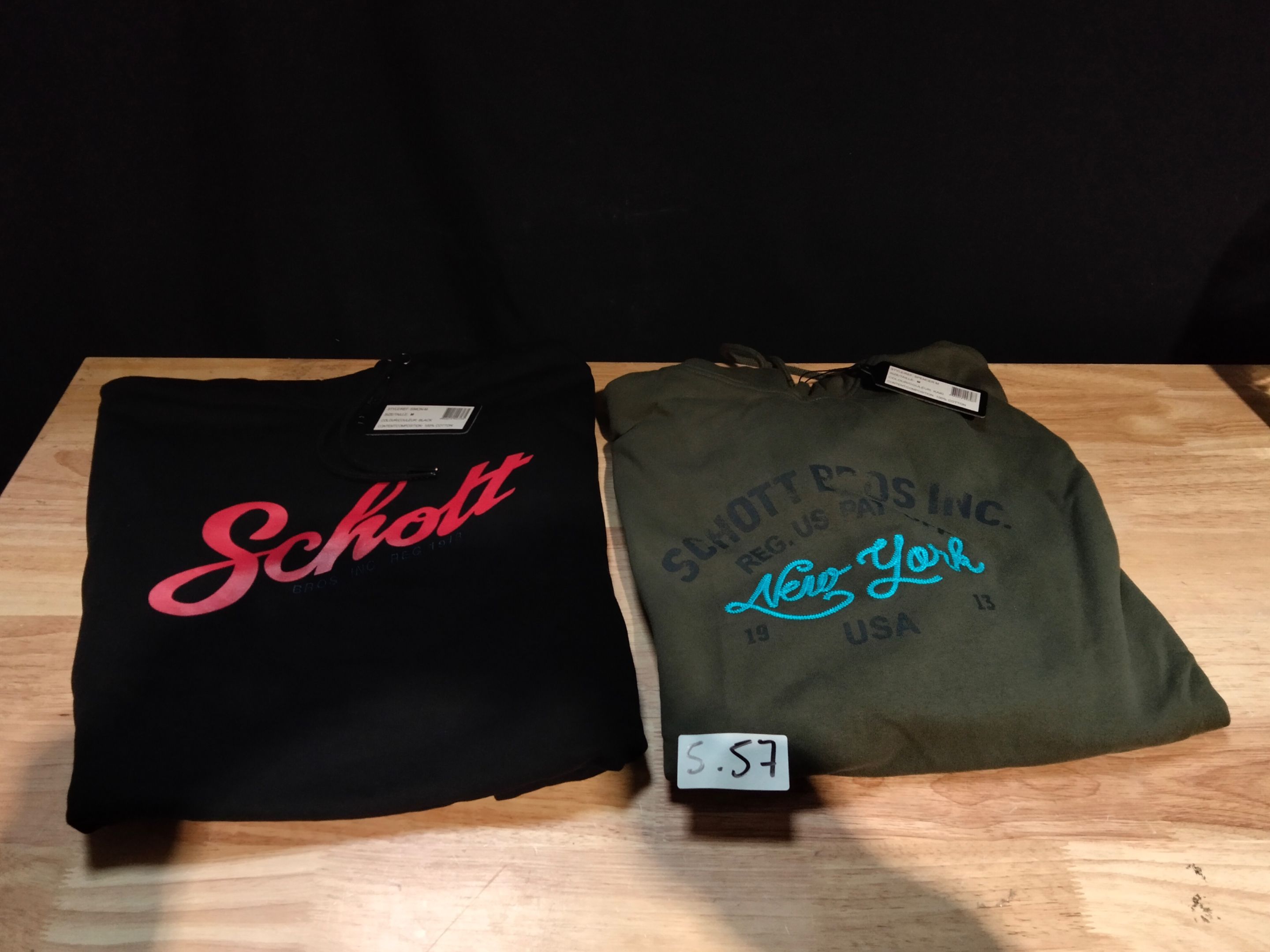 Lot de 2 sweats à capuche Schott Taille M
