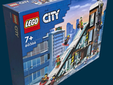 a box with a lego city set inside of it