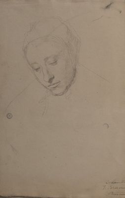 Joseph BRUNIER (1860-1929) Femme coiffée d’un bonnet