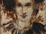 une image représentant un tableau d'une femme portant un chapeau noir