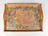 a picture of a tray with a painting on it