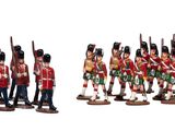 a lot of toy soldiers that are lined up together