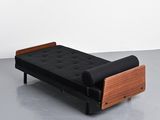 an image of a modern day bed with a wooden frame