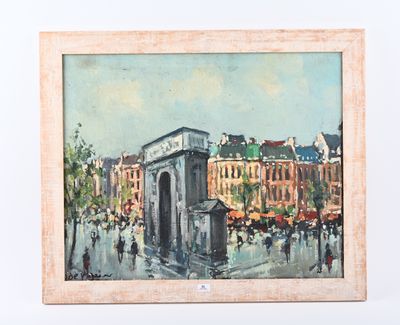 Ecole du XXeme siècle Vue de Paris - Photo 1