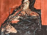 un tableau représentant un homme assis sur une chaise