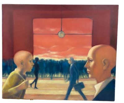 Yves GANNE (1931-2019) "Le temps qui court"