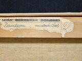 an old picture of a piece of wood with a piece of writing on it