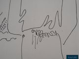 drawing of a person holding a knife in their right hand