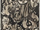 une image représentant un tableau recouvert de peinture noire et blanche