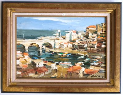 ELLIS Gérald (1920-1998). Marseille, le vallon des Auffes.