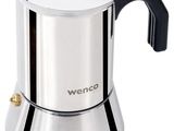 a close up of a coffee maker on a white background