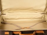 a suitcase that is open on a white surface
