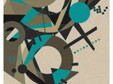 une image représentant un motif abstrait bleu et marron