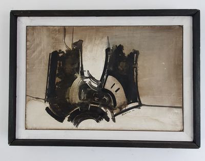 Gianni BERTINI (1922-2010) : "Rhadamiste", 1956 Technique mixte sur pa - Photo 1