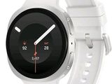 an image of a smart watch with a white band on a white background