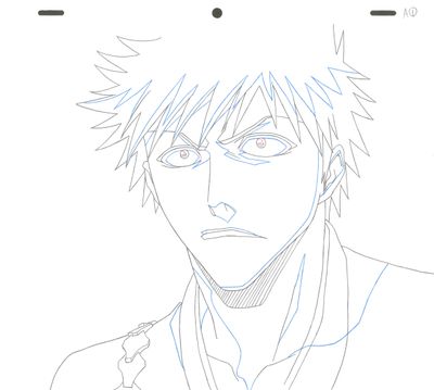 drawing of an anime character with glasses and a tie
