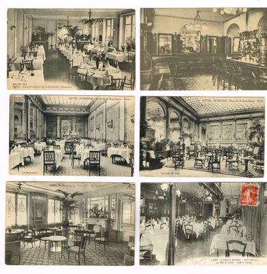 RESTAURANTS PARISIENS (39 cartes) / 1°) Ensemble de 16 carte…