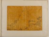 an open book with a drawing of a landscape on it