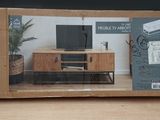 a cardboard box with a picture of a tv on it