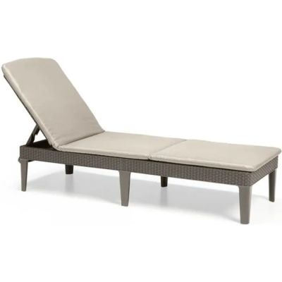 chaise longue d'extérieur avec coussin