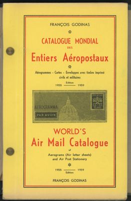 the front cover of a catalogue of the air mail catalogue