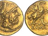 an image of a gold coin with a bird on it