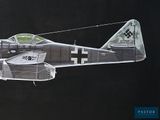 a drawing of a plane that is flying in the sky